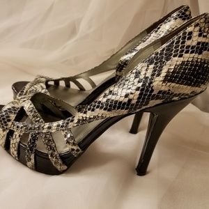 Guess Platform Snake Skin Heels